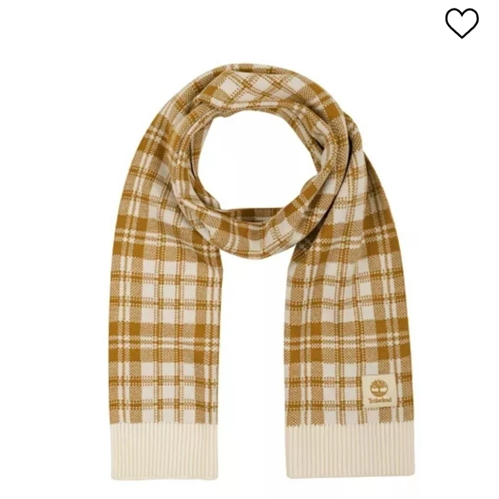 NWT Timberland cream and tan‎ plaid scarf
